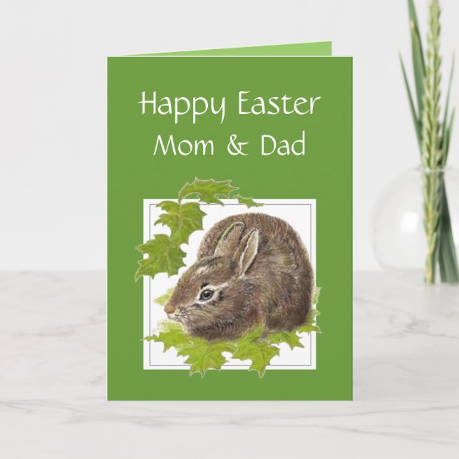 Happy Easter Some Bunny Special Mum, Dad Holiday Card (Front)