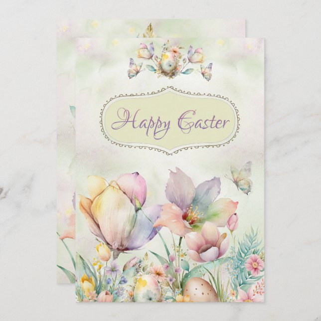 Happy Easter Sophisticated Card (Front/Back)