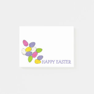 Happy Easter Speckled Malted Milk Candy Eggs Post-it Notes