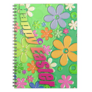 happy easter spiral notebook