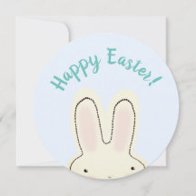Happy Easter Spring  bunny two sided funny Card
