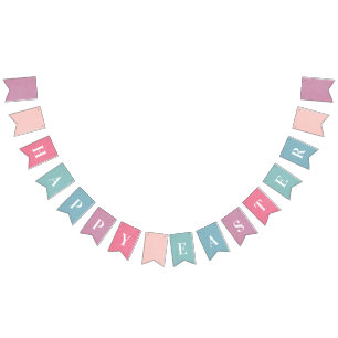 Happy Easter Spring Colours Custom Bunting Flags