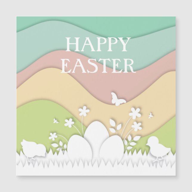 Happy Easter, spring nature easter holiday (Front)
