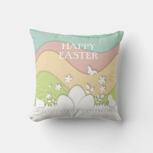 Happy Easter, spring nature easter holiday Cushion