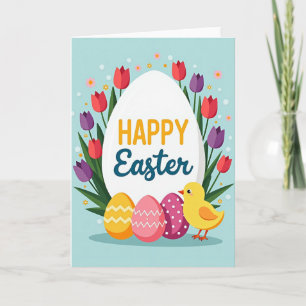 Happy Easter Springtime Egg Card