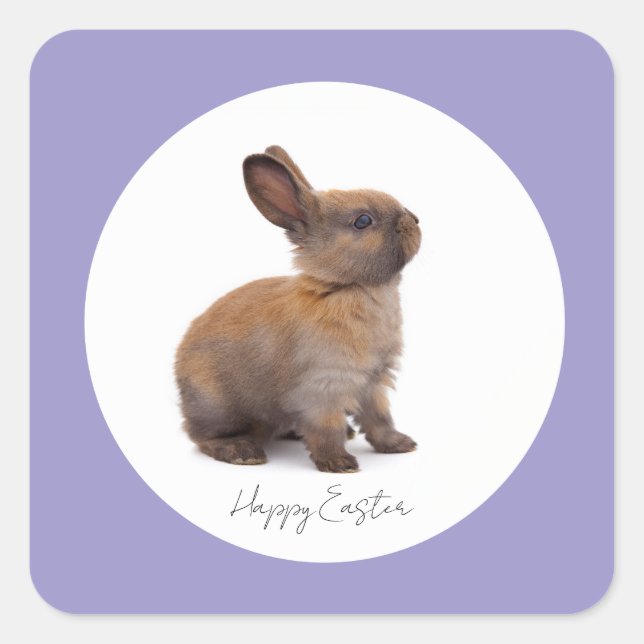 Happy Easter Square Sticker (Front)