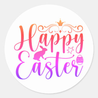 Happy Easter stickers or seals