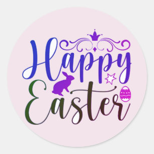 Happy Easter stickers or seals