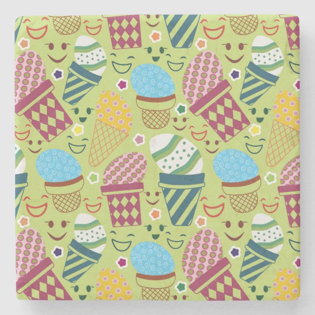 Happy Easter Stone Coaster (Front)