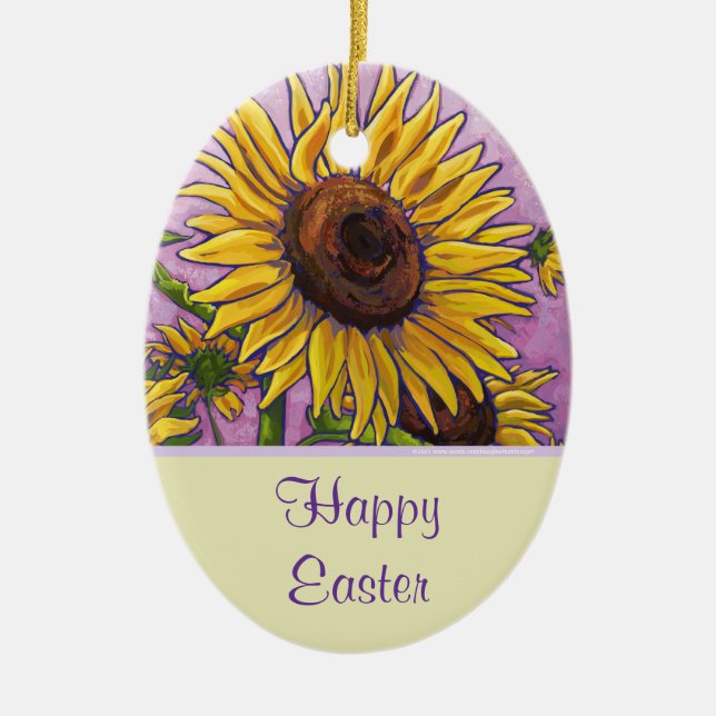 Happy Easter Sunflowers Decoration (Front)