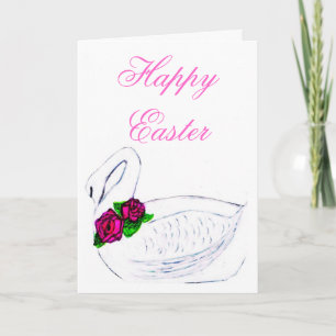 HAPPY EASTER SWAN card
