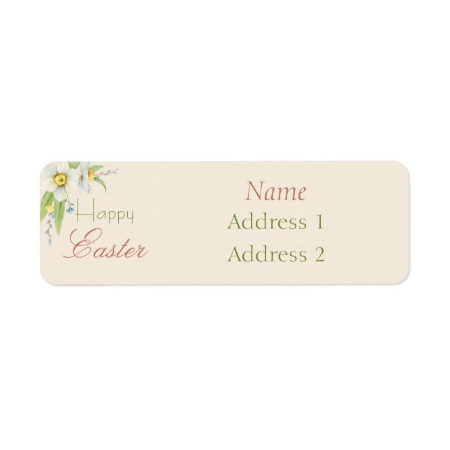 Happy Easter Sweet Floral Personalised  (Front)