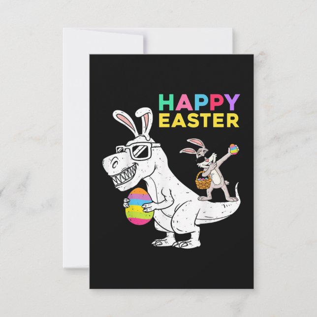 Happy Easter T Rex Dino Card (Front)