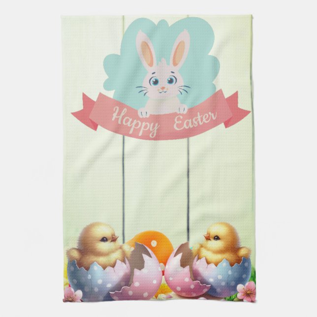 Happy Easter Tea Towel (Vertical)