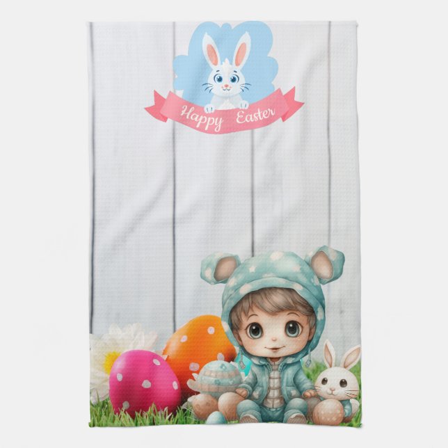 Happy Easter Tea Towel (Vertical)