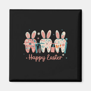 Happy Easter Teeth Tooth Rabbit Ears Dental Dentis Magnet