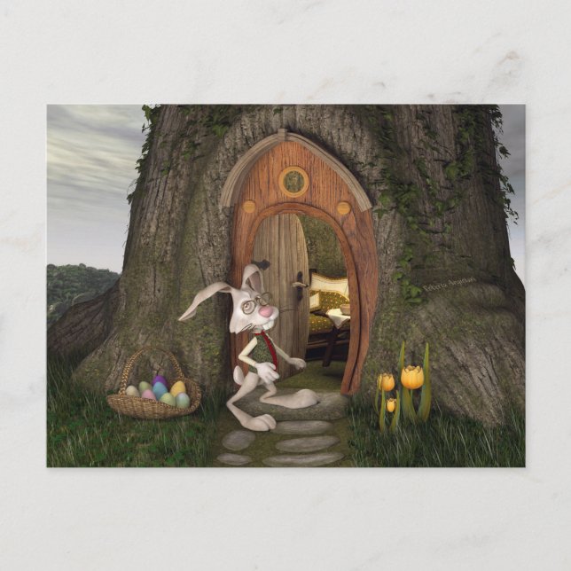 Happy Easter - The Rabbit House Postcard (Front)
