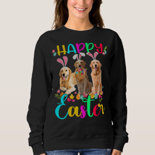 Happy Easter Three Golden Retriever Sweatshirt
