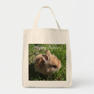 Happy Easter Tiny Bunny Tote Bag