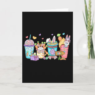 Happy Easter Tis The Season Bunny Coffee Latte Ice Card