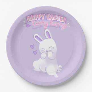 Happy Easter to Every Bunny Paper Plate