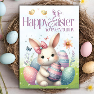 Happy Easter to Everybunny Sweet Easter Holiday Card