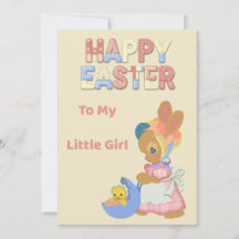 Happy Easter to My Little Girl Postcard