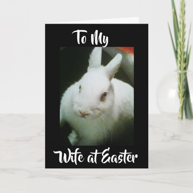 HAPPY **EASTER** to MY **WIFE** U MEAN THE WORLD Holiday Card (Front)