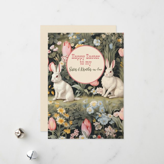 Happy Easter to Sister & Brother-in-law Holiday Card (Front/Back In Situ)