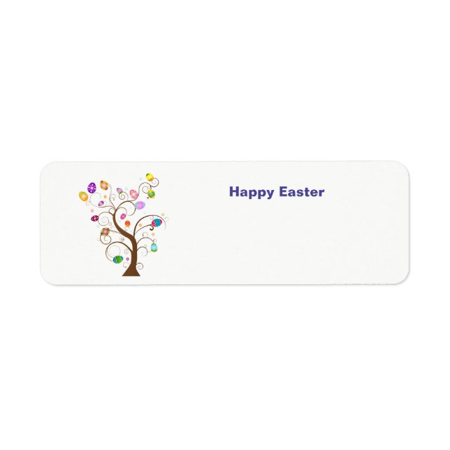 Happy easter tree with decorative eggs (Front)
