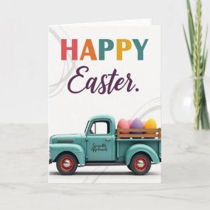 Happy Easter Truck Scene Card