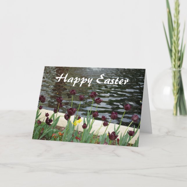 Happy Easter Tulips Card (Front)