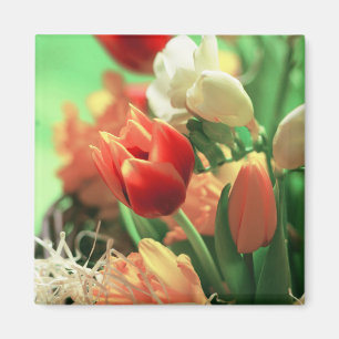 Happy Easter Tulips Magnet
