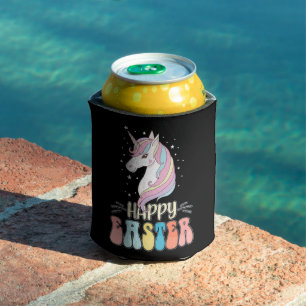Happy Easter Unicorn Bunny Rabbit Eggs Can Cooler