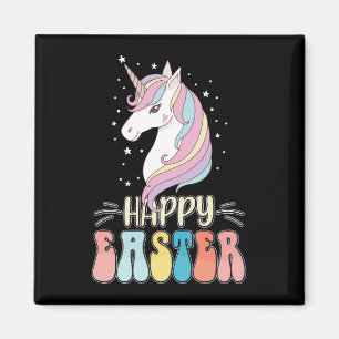 Happy Easter Unicorn Bunny Rabbit Eggs Magnet