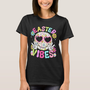 Happy Easter Vibes Cute Bunny Rabbit Bubble Gum Fa T-Shirt