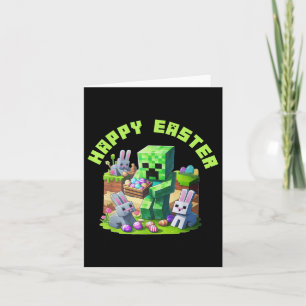 Happy Easter Video Game Pixel For Men Women Kid  Card