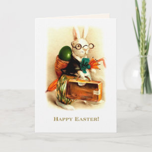 Happy Easter. Vintage Bunny  Holiday Card