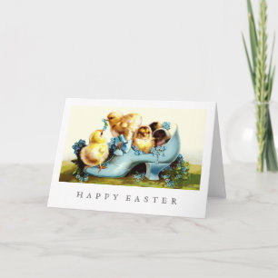 Happy Easter. Vintage Chicks Easter Holiday Card