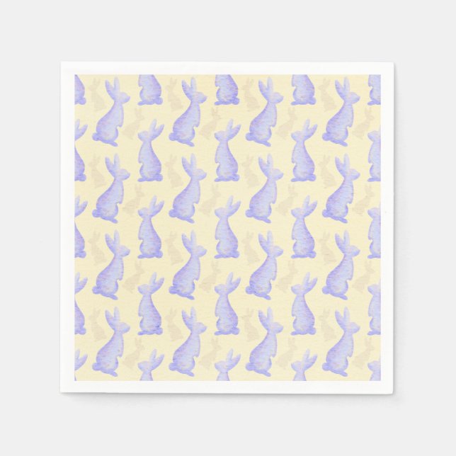 Happy Easter - Violet Bunny's pattern Napkin (Front)