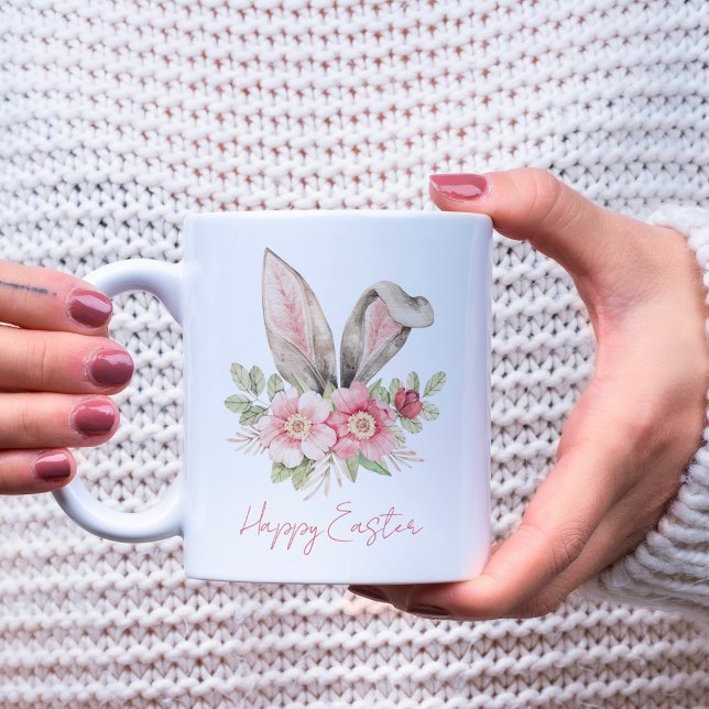 Happy Easter Watercolor Bunny Ears Easter Mug (Happy Easter Watercolor Bunny Ears Easter Mug
)