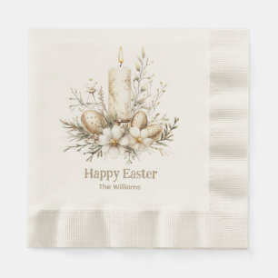 Happy Easter Watercolor Bunny Napkin