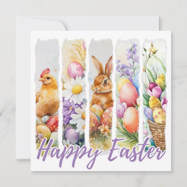 Happy Easter Watercolor Design (Front)