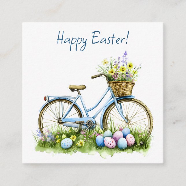 Happy Easter Watercolor Enclosure Card (Front)