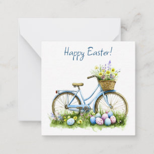 Happy Easter Watercolor Flat Note Card