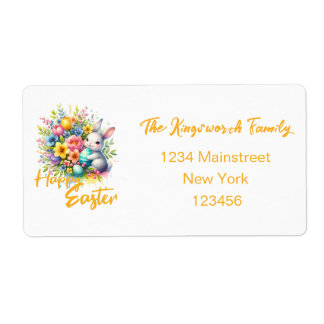 Happy Easter watercolor Spring Flower Bouquet