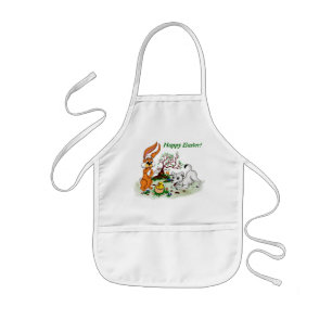 Happy Easter! Welpe, Küken, Hase Kids Apron