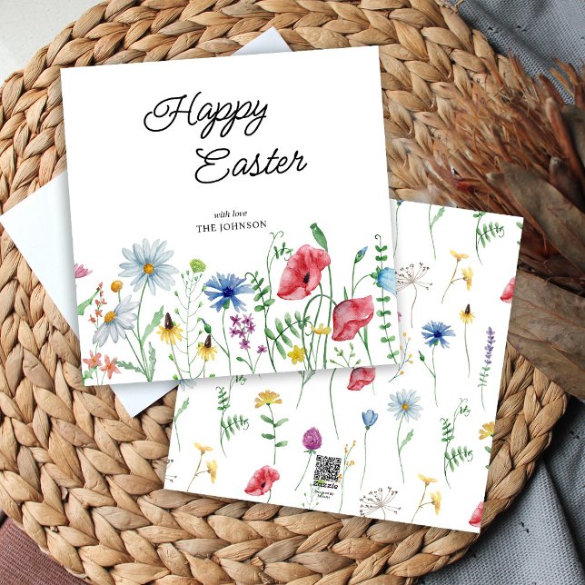 Happy Easter Wildflowers Holiday Card (Creator Uploaded)