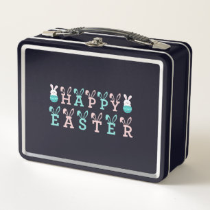 Happy Easter Wishes - Funny Bunny Easter       Metal Lunch Box