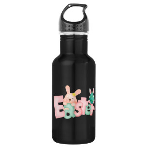 Happy Easter Wishes - Funny Bunny Kisses 532 Ml Water Bottle